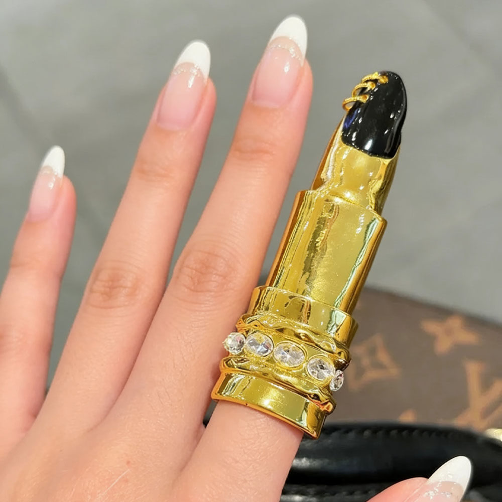 欧美设计镶钻金属夸张连指关节戒指女高级夸张开口可调节指套指环