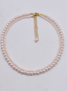 珍珠女式双层叠戴项链
