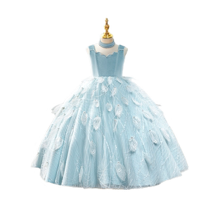 女童礼服轻奢小众高端2025新款儿童主持人公主裙钢琴演奏演出服冬