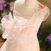 儿童礼服女童公主裙高端轻奢小众主持比赛花童演出服生日2025新款