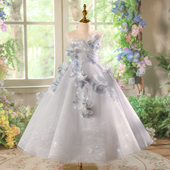 银蔓琦女童礼服2025新款 儿童超仙生日钢琴演出公主裙小主持高级感