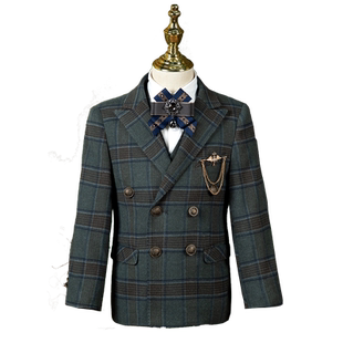 【清仓特价】儿童西装套装男童帅气英伦小西服主持礼服钢琴演出服