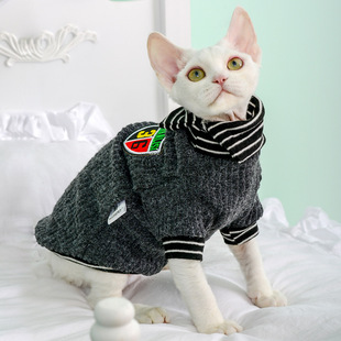 MOORSPET猫咪衣服公猫帅气ins宠物猫猫两脚衣 英短蓝猫衣服春秋季