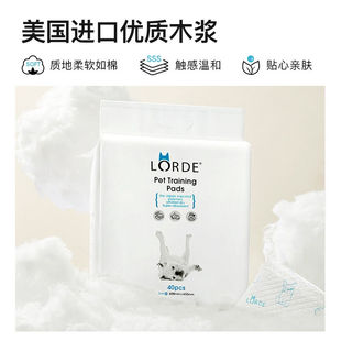 lorde里兜加厚狗狗尿垫狗尿布尿片训导垫瞬吸锁水45x60cmM码 40片