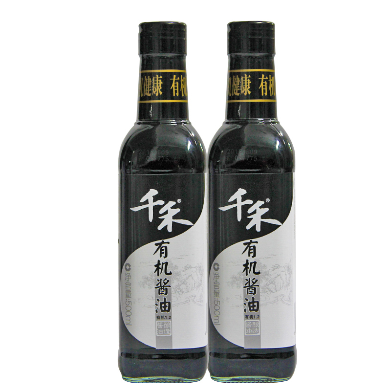 【发2瓶】千禾有机酱油500毫升*2瓶生抽酱油鲜味酱油酿造凉拌酱油