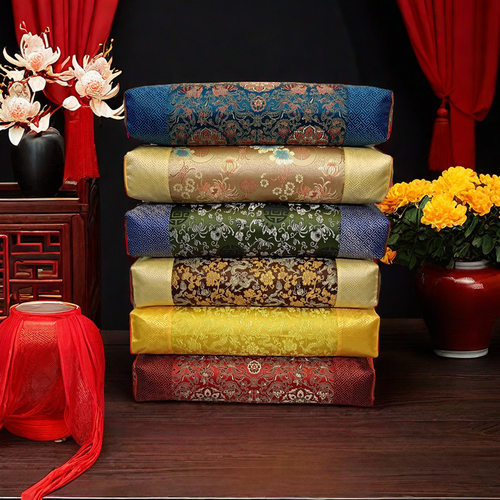 锦缎成人颈椎荞麦壳艾草枕枕套