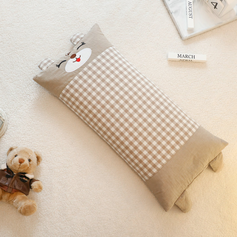 全款儿童荞麦壳枕格子水洗棉枕套枕头小孩学生午睡枕头单人枕芯套,床上用品,花草枕,淘宝优惠券,粉丝福利购,淘宝优惠卷