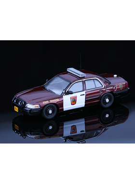 Rollin车模1:64 福特皇冠警车明达苏尼州合金车模仿真车模型收藏