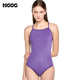 HOOG专业泳衣女2024新款 连体保守韩国性感三角泳装 遮肚显瘦游泳衣