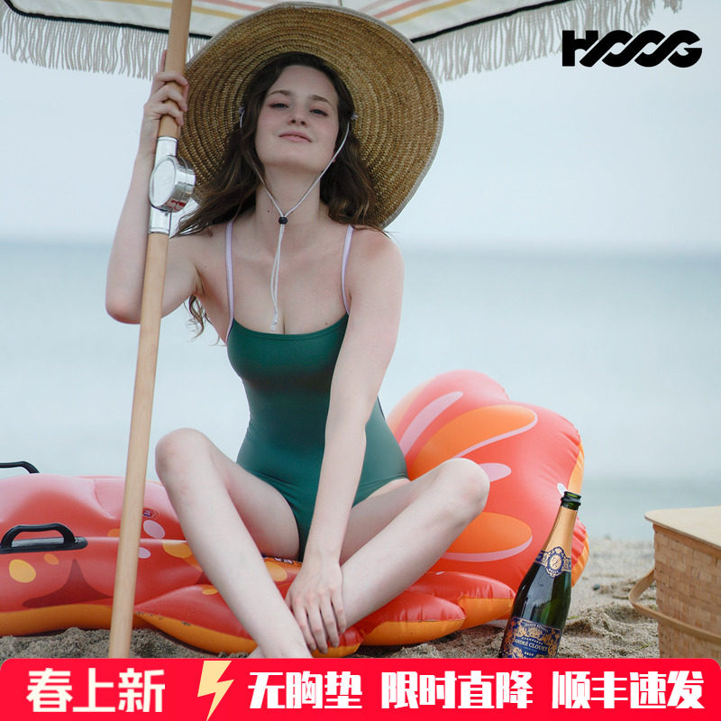 HOOG泳衣女2025年新品糖果三角连体专业训练游泳馆专用泳装泡温泉