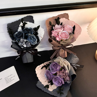 情人节玫瑰花香皂花束生日礼物仿真花七夕送女生闺蜜迷你款永生花