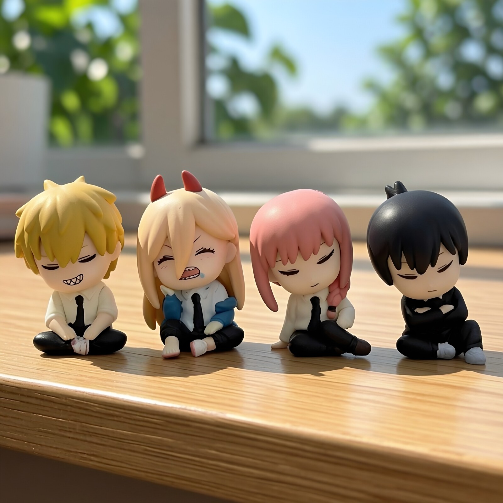 电锯人4款靠肩睡 电次帕瓦玛奇玛早川秋Q版坐姿盲盒手办模型其它