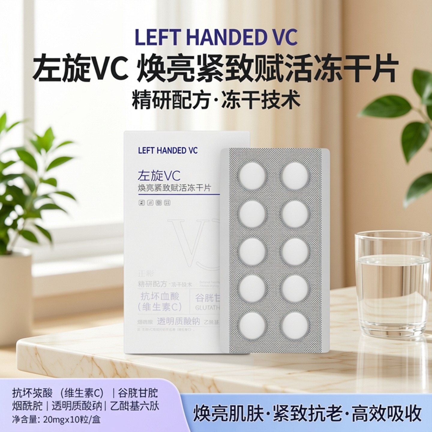 左旋维c冻干片vc烟酰胺水解闪释冻干片提亮固态精华片厂家,美容护肤/美体/精油,粉状精华,淘宝优惠券,粉丝福利购,淘宝优惠卷