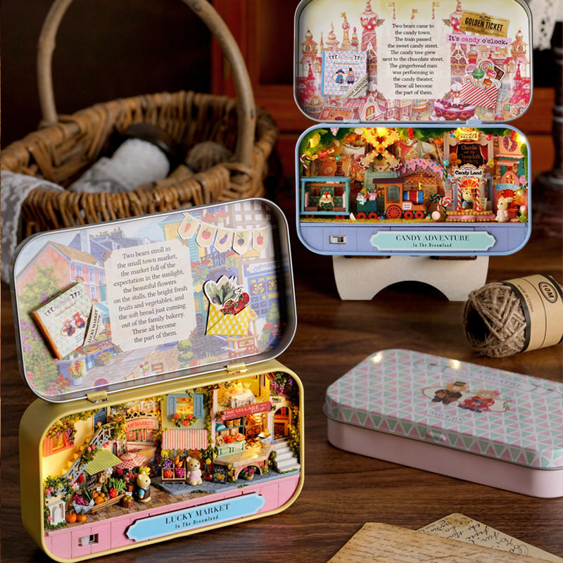 智趣屋diy小屋儿童玩具盒子剧场梦之镜手工拼装模型屋创意女礼物,玩具/童车/益智/积木/模型,建筑/DIY小屋/拼装模型,淘宝优惠券,粉丝福利购,淘宝优惠卷