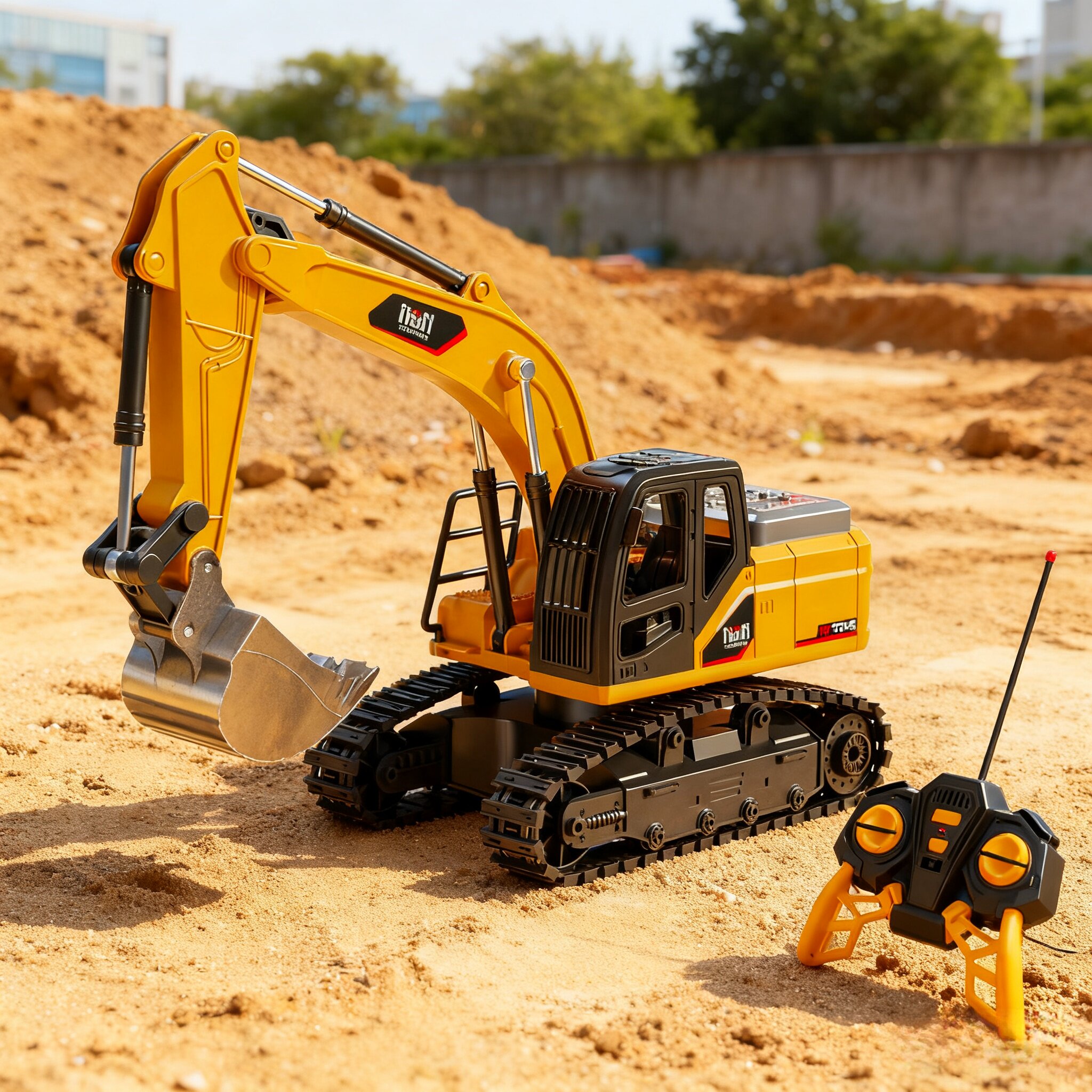 合金遥控挖掘机儿童玩具仿真履带挖土机模型电动无线男孩遥控车