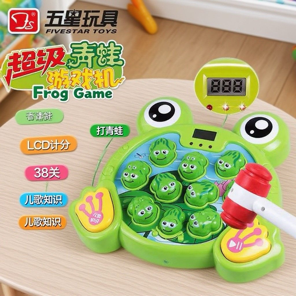 五星大号打地鼠青蛙亲子玩具男孩女孩益智儿童敲打游戏机生日礼物,玩具/童车/益智/积木/模型,打地鼠/敲击果虫,淘宝优惠券,粉丝福利购,淘宝优惠卷