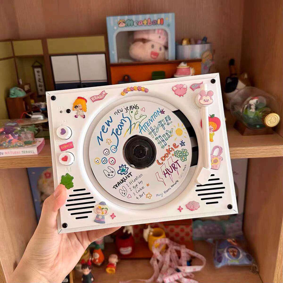 复古CD播放机蓝牙CD机播放器 学生生日礼物推荐KPOP专辑CD机