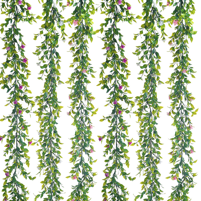 仿真藤條綠蘿葉裝飾假樹葉綠藤藤蔓塑料花藤水管道遮擋空調綠葉花