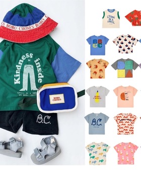 现货！【77MODE】BOBOCHOSES 23SS上衣新款短袖T恤 上衣男女童