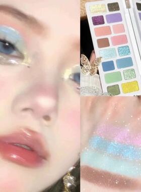 本色出演16色眼影盘哑光珠光cos玩妆变色龙舞台妆高光腮红一体盘