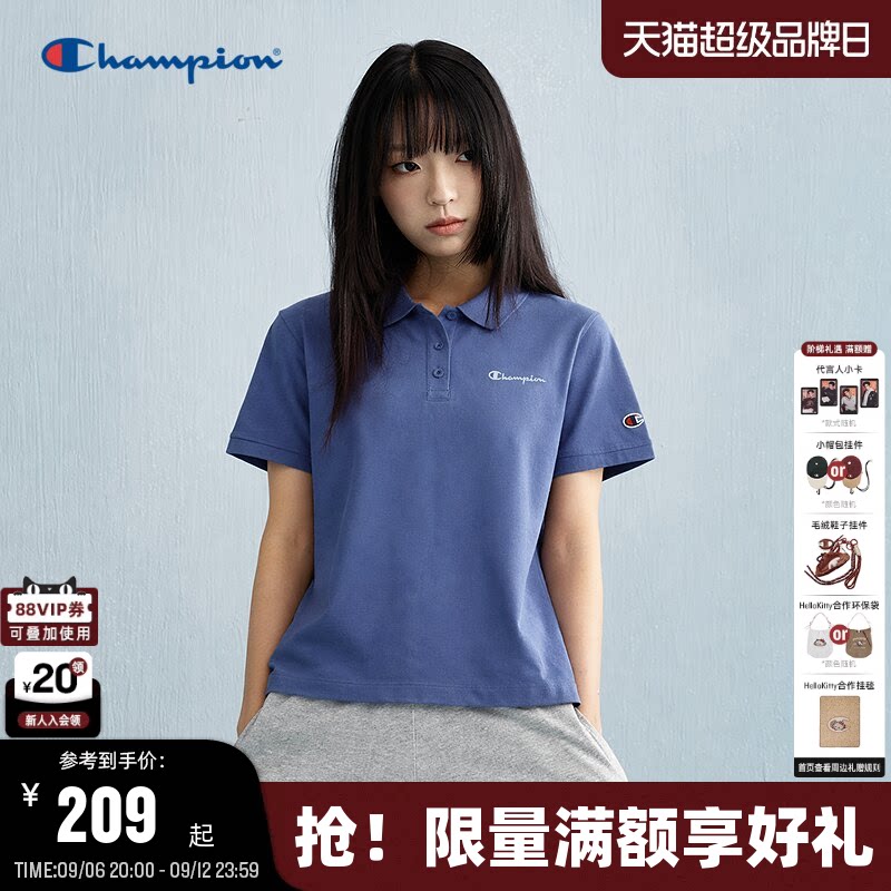 Champion冠军短袖POLO衫男女同款图片
