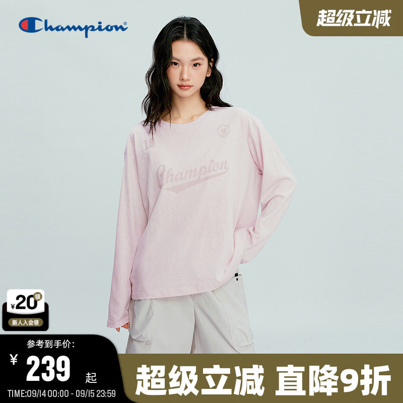 Champion冠军圆领长袖T恤女罩衫图片