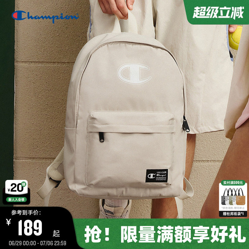 Champion冠军双肩包2026夏季新款女大容量校园书包男旅行通勤背包