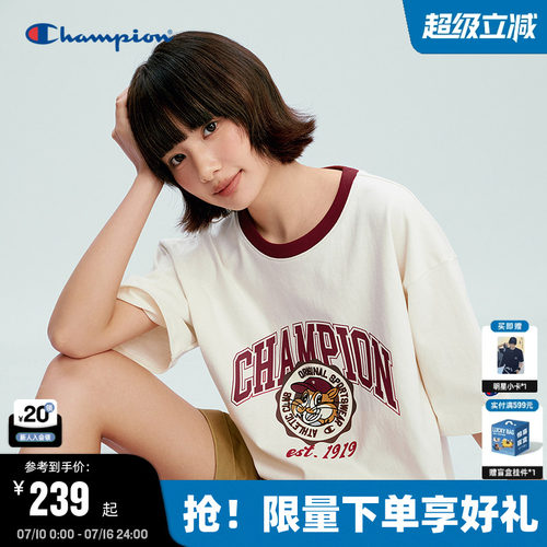 Champion纯棉印花短袖T恤