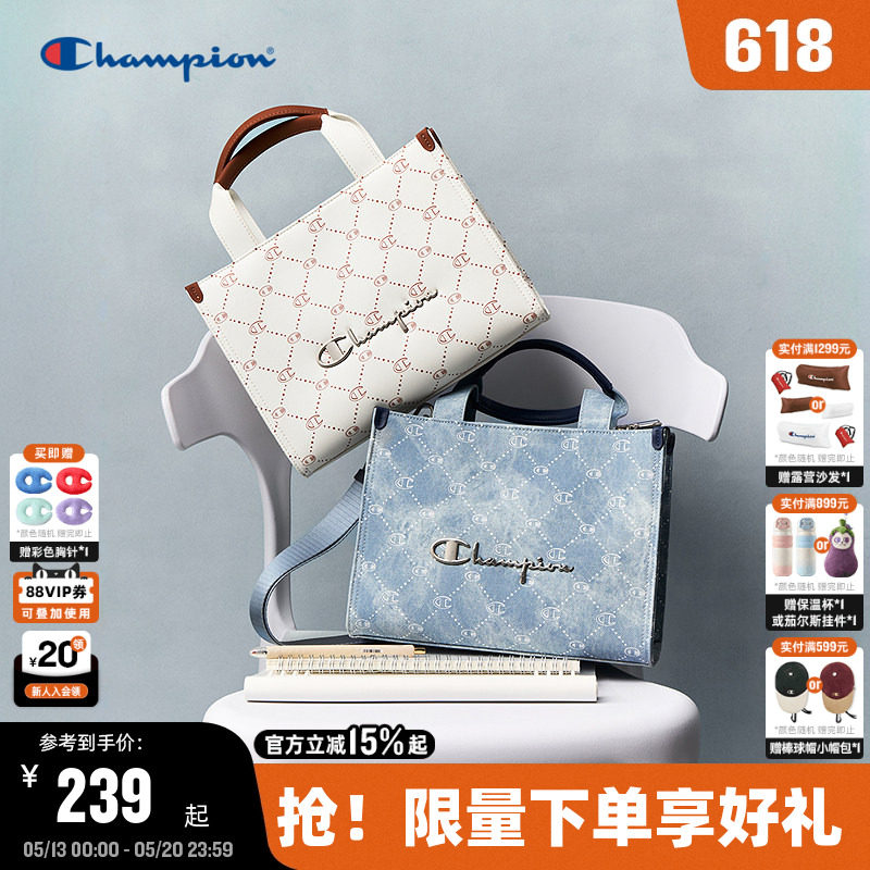 Champion冠军单肩包26夏季新款女大容量托特小方包精致斜挎手提包