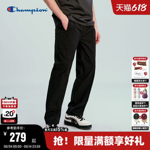 Champion冠军直筒长裤男女同款