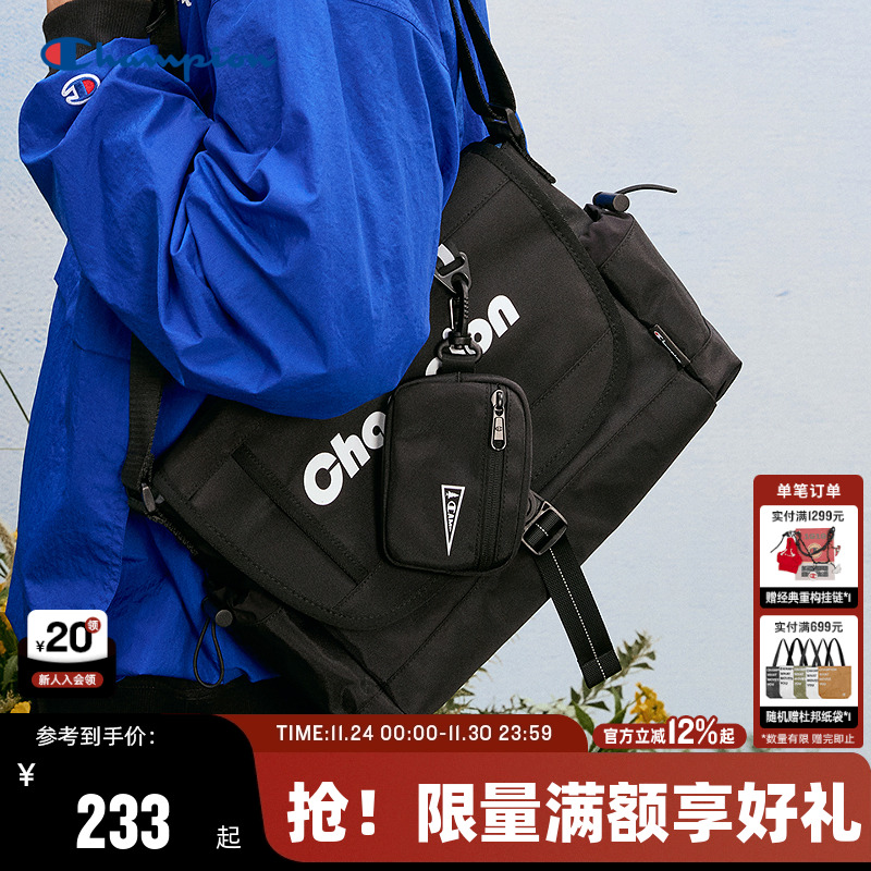 Champion冠军2025年秋冬新款单肩包男女情侣休闲通勤包潮流斜挎包