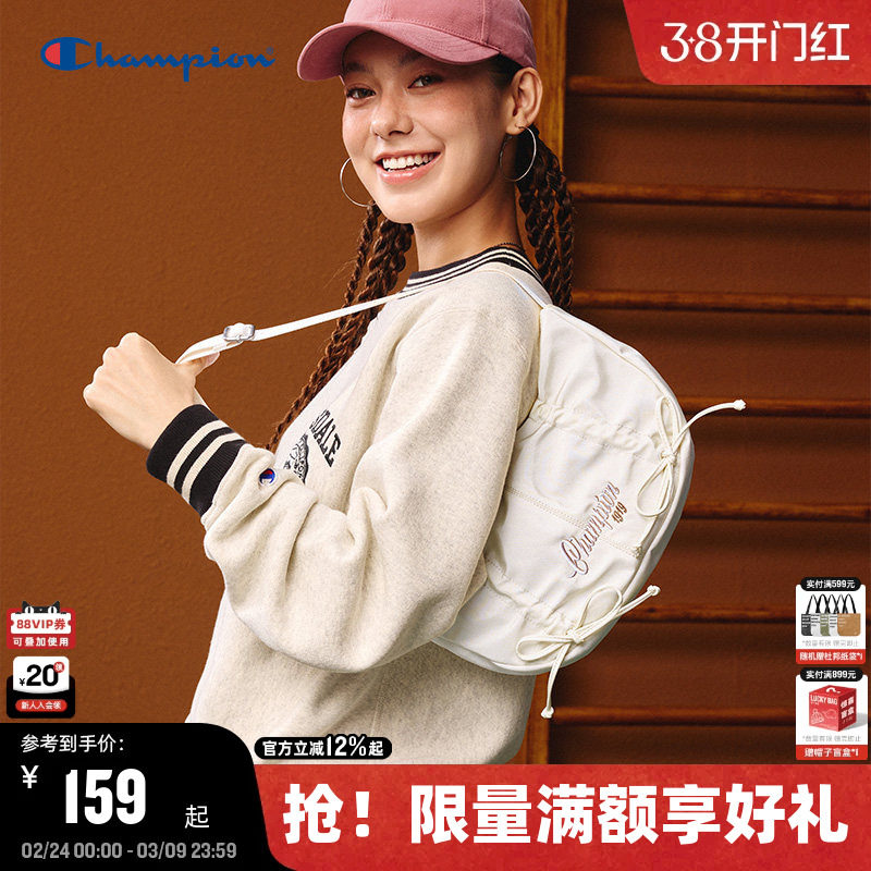 Champion冠军斜挎包女2025秋冬新款潮流休闲通勤背包单肩包月亮包