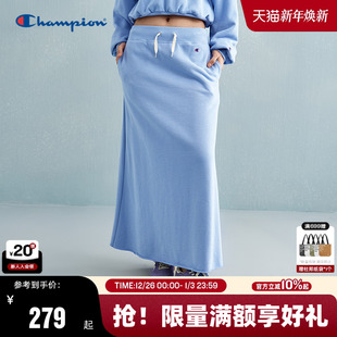 A字裙秋季 Champion冠军25夏季 休闲针织半身裙女简约舒适中长款