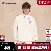 立领设计休闲复古潮牌女美式 Champion冠军高领卫衣男2025秋季 新款