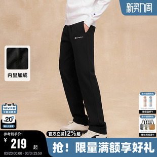 女 上新束脚直筒运动秋舒适潮牌长裤 Champion冠军加绒卫裤 男25冬季