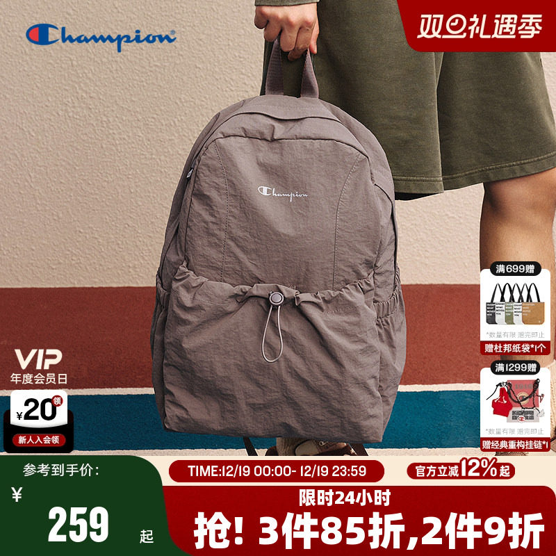 Champion冠军双肩包女2025秋冬新款书包男户外背包校园轻便通勤包