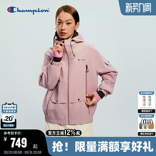 风拉链开衫 户外工装 女 新款 Champion冠军登山夹克外套男2026春季