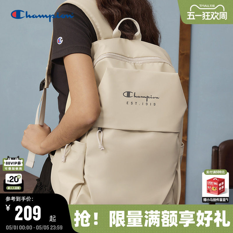 Champion冠军双肩包26春季新款女大容量书包旅行背包男通勤电脑包
