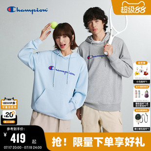 Champion连帽卫衣男2026秋季新款美式字母印花上衣女套头休闲