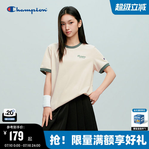 Champion宽松女款圆领短袖T恤