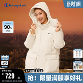 休闲连帽女 外套休闲风宽松中长款 Champion冠军羽绒服男25冬季 新款