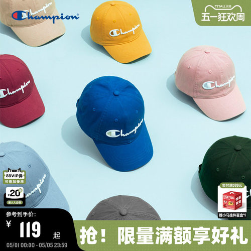 Champion冠军美式刺绣鸭舌帽男女