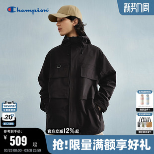 Champion冠军连帽工装 户外风登山轻薄外套女 夹克男春秋新款