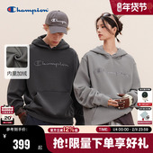 女立体秋季 新款 丁禹兮同款 Champion冠军连帽加绒卫衣男25冬季