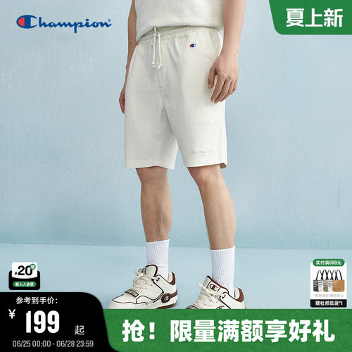 Champion冠军短裤水洗做旧风