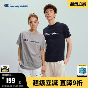 经典 Champion冠军短袖 男2026春季 新款 T恤印花logo潮休闲宽松女 款