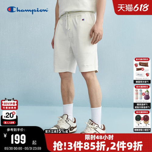 Champion冠军短裤水洗做旧风