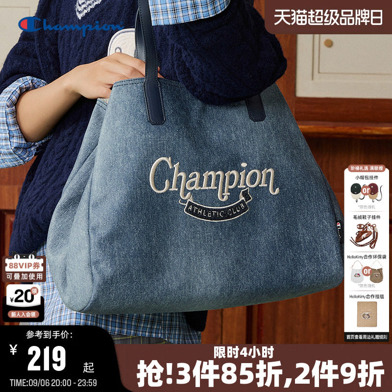 Champion冠军复古帆布托特包图片