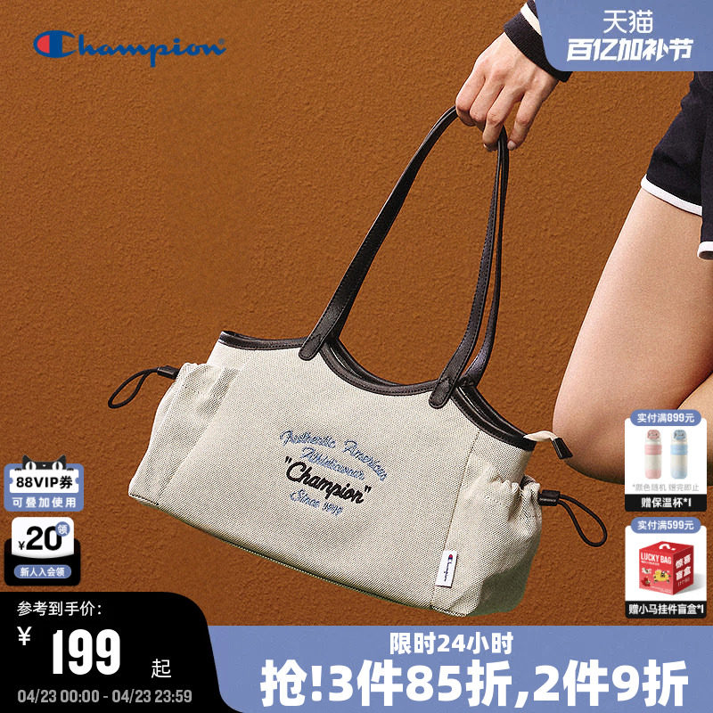 Champion冠军单肩包女2025秋冬新款休闲潮流通勤元宝包时尚托特包