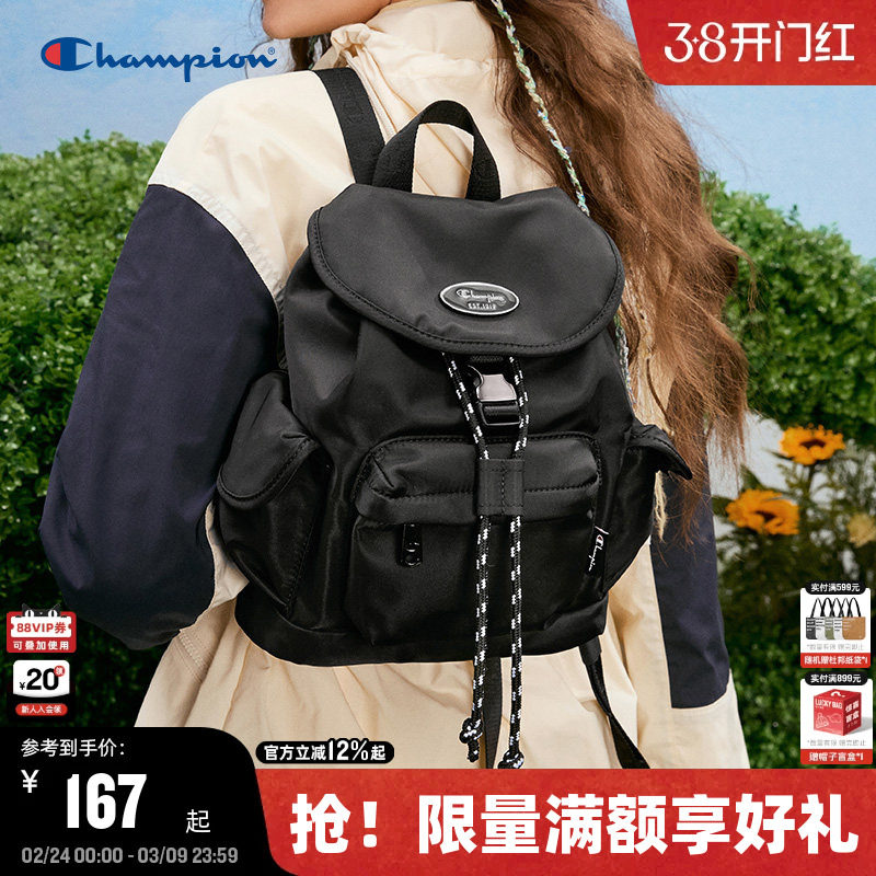 Champion冠军小型双肩包女时尚潮流Y2K背包休闲校园风设计感书包